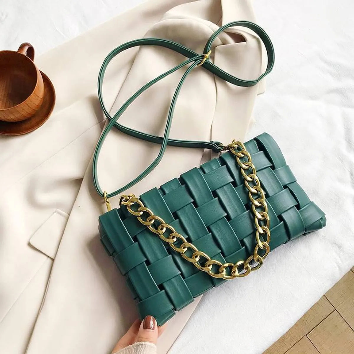 Weave Design Crossbody Bag - Accessories - 15