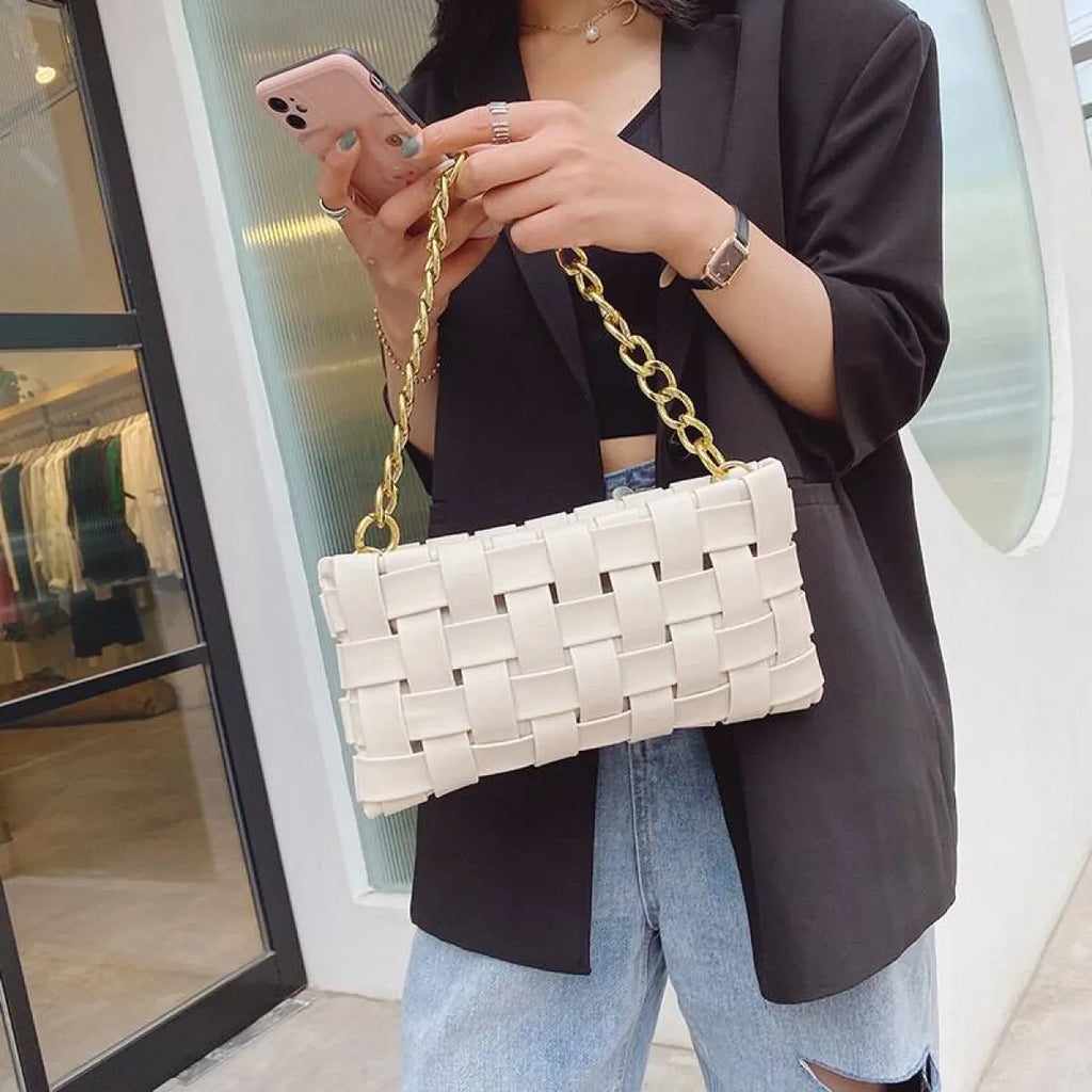 Weave Design Crossbody Bag - Women Bags & Wallets - 5