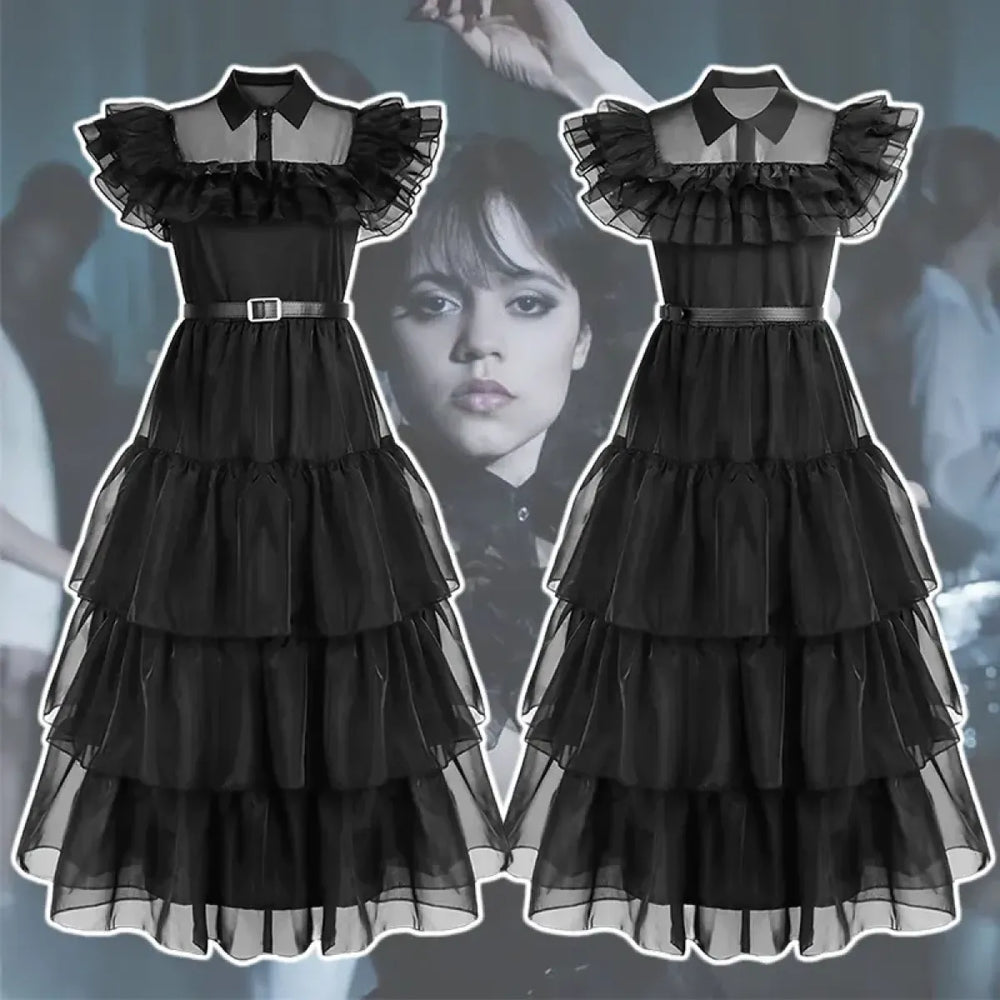 Wednesday Addams Cosplay Dress - All Dresses - 1