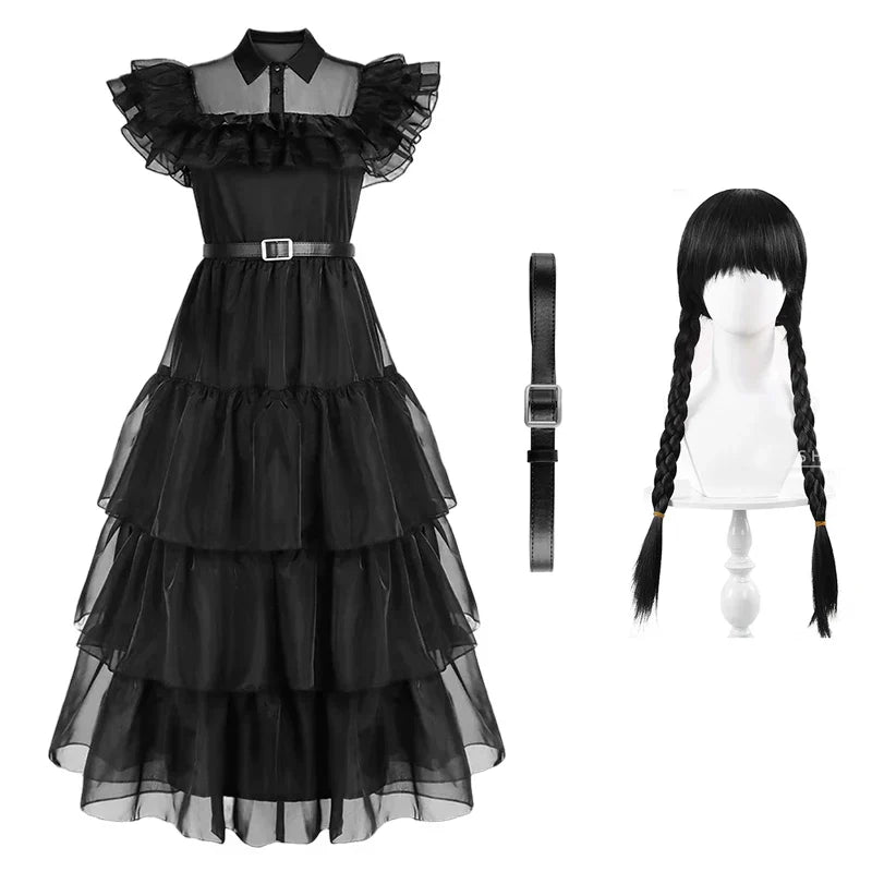 Wednesday Addams Cosplay Dress - style B / M - All Dresses - Costumes - 7 - 2024