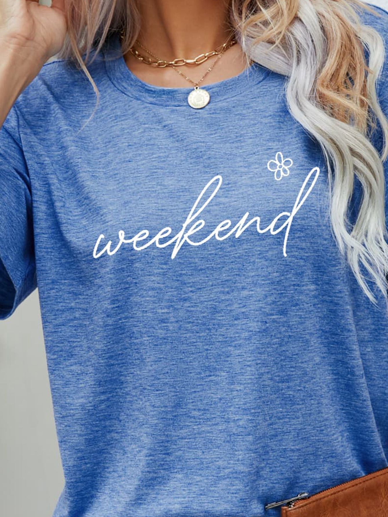 WEEKEND Flower Graphic Short Sleeve Tee - T-Shirts - Shirts & Tops - 9 - 2024