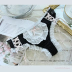 Lace Black and White Cotton Panties - Women’s Clothing & Accessories - Panties - 1