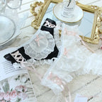 Lace Black and White Cotton Panties - Women’s Clothing & Accessories - Panties - 2