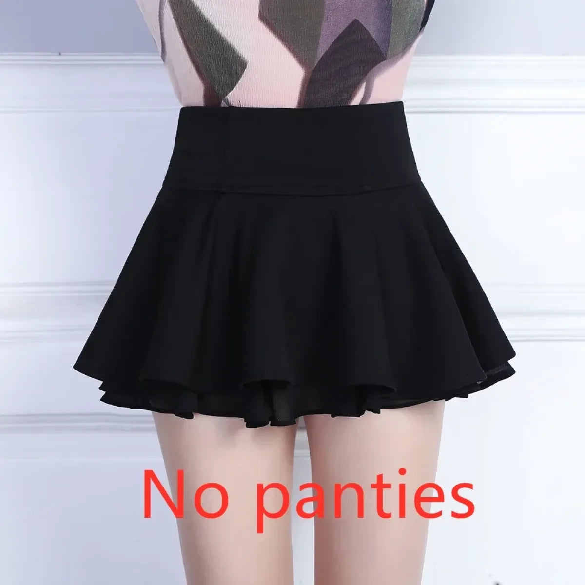 White Flared Kawaii Skater Skirt – High Waist Mini for Summer Looks - Bottoms - Skirts - 8