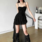 White Gothic Ruffle High-Low Dress - All Dresses - Dresses - 4