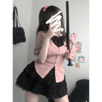 Sexy White Korean Fashion Blouse - Harajuku Chic Slim Top - Blouses & Shirts - 3