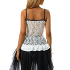 White Lace Grunge Cami Tank Top – Harajuku E-girl Punk Sleeveless Vest - Women’s Clothing & Accessories - Strapless