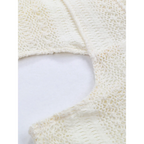 White Lace Turtleneck Dress: Sexy Slim Fit with Tassel Sleeves - All Dresses - 19