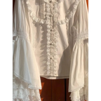 White Lolita Ruffle Lace Blouse - Women’s Clothing & Accessories - Long - Blouses - 5