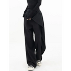 Gothic Japanese Wide Leg Irregular Suit Pants - Bottoms - Pants - 2