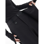 Gothic Japanese Wide Leg Irregular Suit Pants - Bottoms - Pants - 3