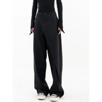 Gothic Japanese Wide Leg Irregular Suit Pants - Bottoms - Pants - 4