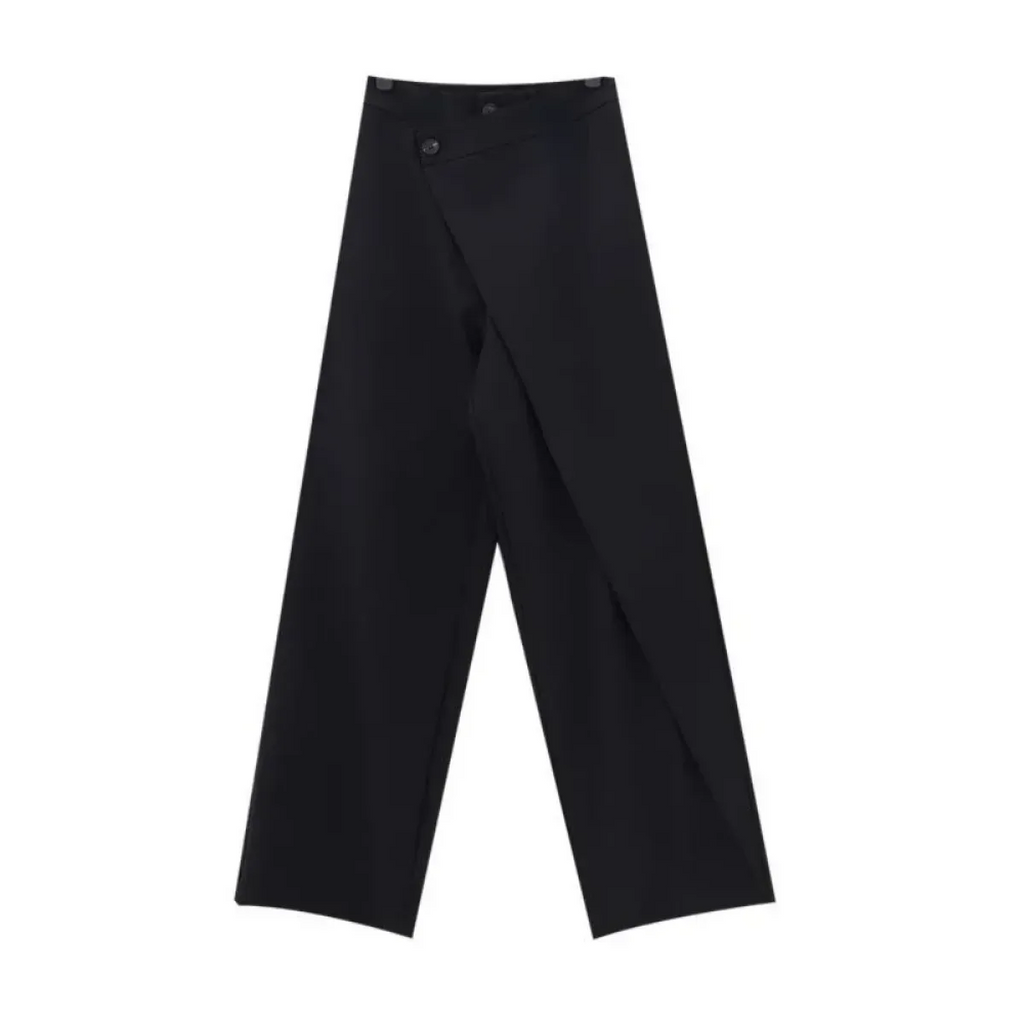 Gothic Japanese Wide Leg Irregular Suit Pants - Bottoms - Pants - 6