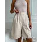 High Waist Pleated Wide Leg Shorts - Women’s Clothing & Accessories - Shorts - 3