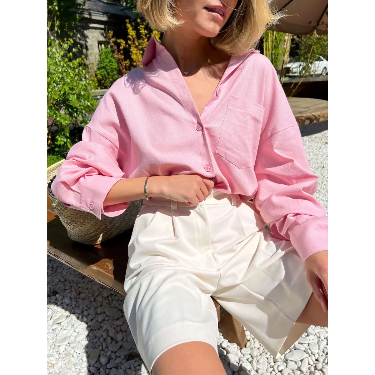 High Waist Pleated Wide Leg Shorts - Women’s Clothing & Accessories - Shorts - 9