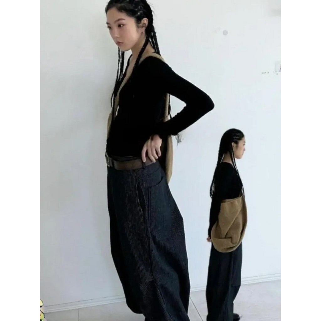 Y2K Low Waist Striped Wide Leg Jeans - Bottoms - Jeans - 1