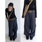 Y2K Low Waist Striped Wide Leg Jeans - Bottoms - Jeans - 2