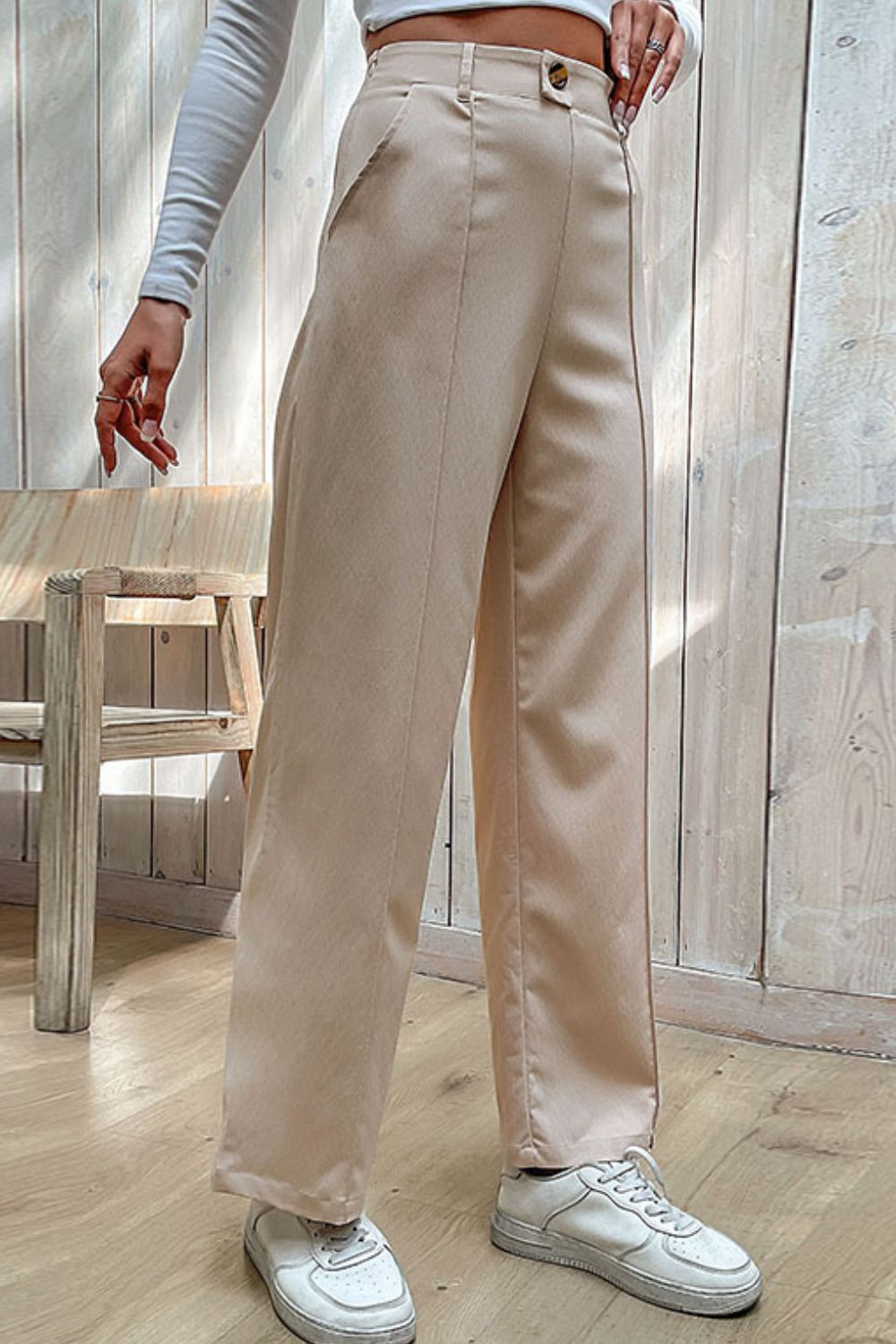 Center Seam Wide Leg Pants - Bottoms - Pants - 4 - 2024