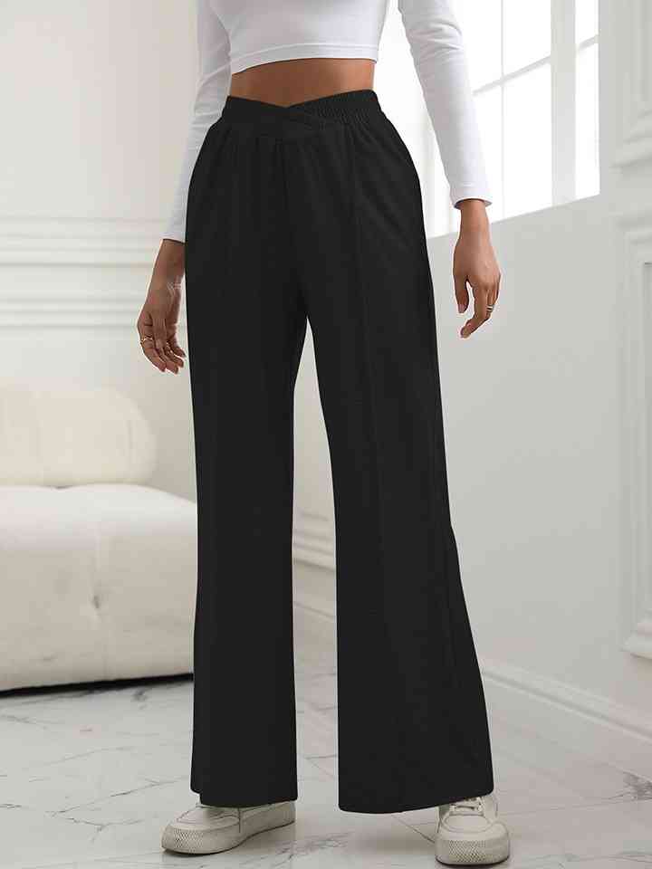 V-Waist Wide Leg Pants - Bottoms - Pants - 4 - 2024