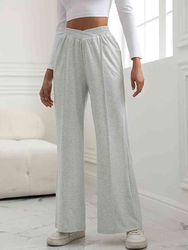 V-Waist Wide Leg Pants - Bottoms - Pants - 6 - 2024