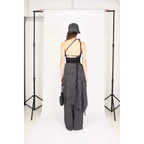 Fake Two-Piece Patchwork Wide Leg Pants - Bottoms - Pants - 4