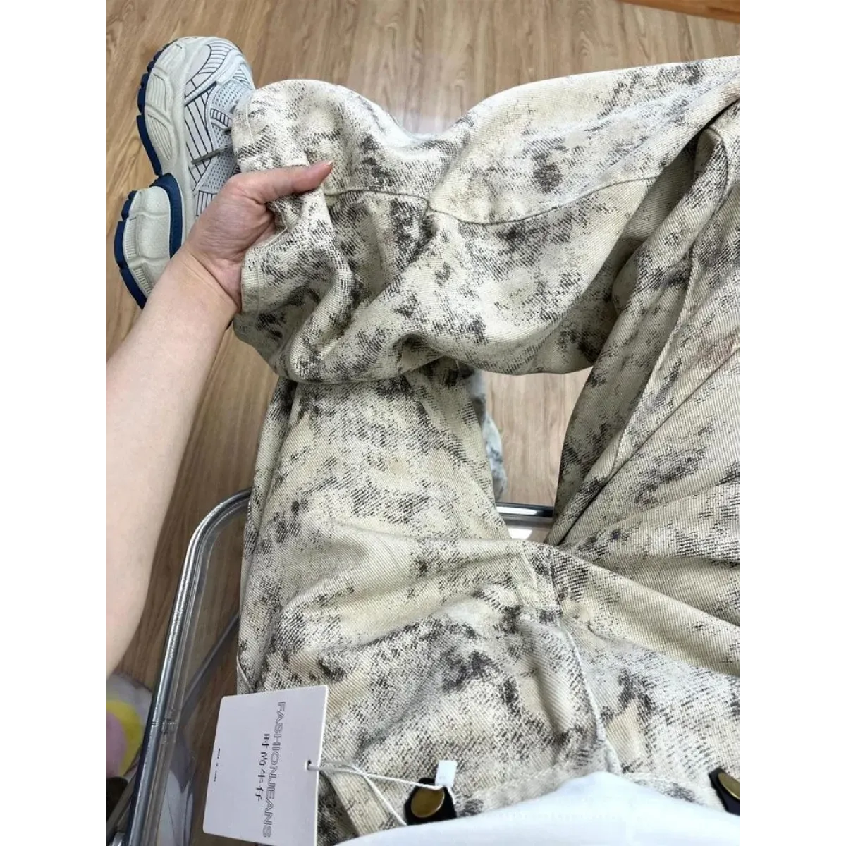 Y2K Tie Dye Wide Leg Denim Pants - Bottoms - Pants - 5