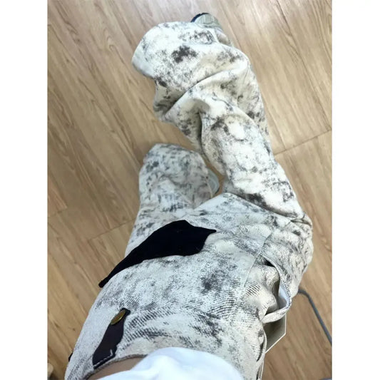 Y2K Tie Dye Wide Leg Denim Pants - Bottoms - Pants - 6