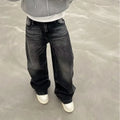 Vintage Washed Wide Leg Y2K Jeans - Bottoms - Jeans - 1