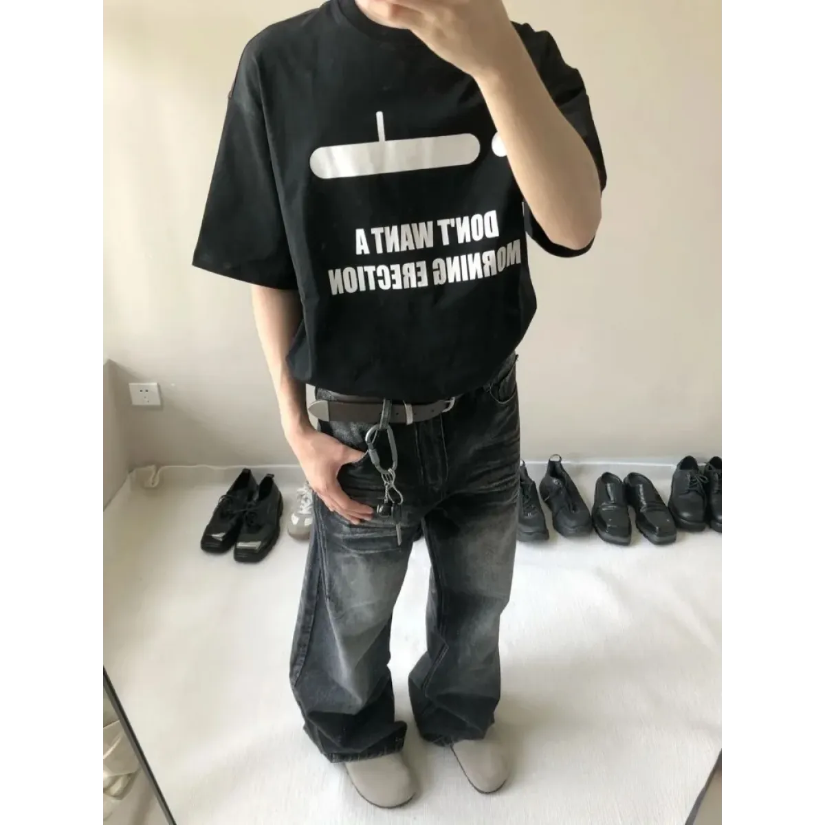 Vintage Washed Wide Leg Y2K Jeans - Bottoms - Jeans - 3