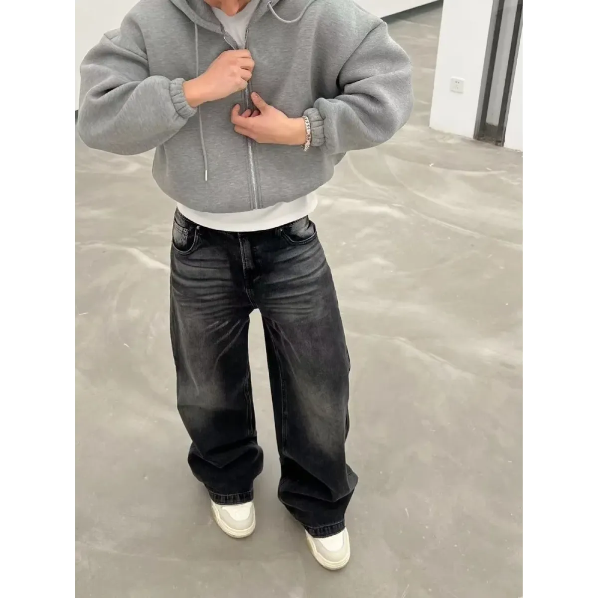 Vintage Washed Wide Leg Y2K Jeans - Bottoms - Jeans - 6