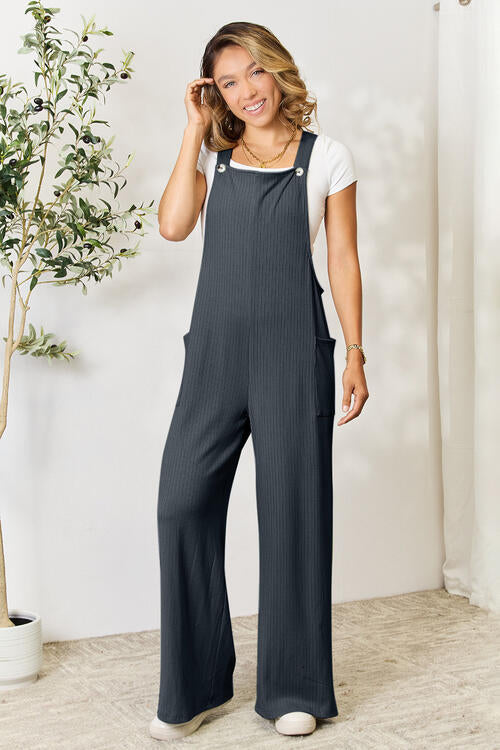 Wide Strap Overall with Pockets - Women’s Clothing & Accessories - Jumpsuits & Rompers - 24 - 2024