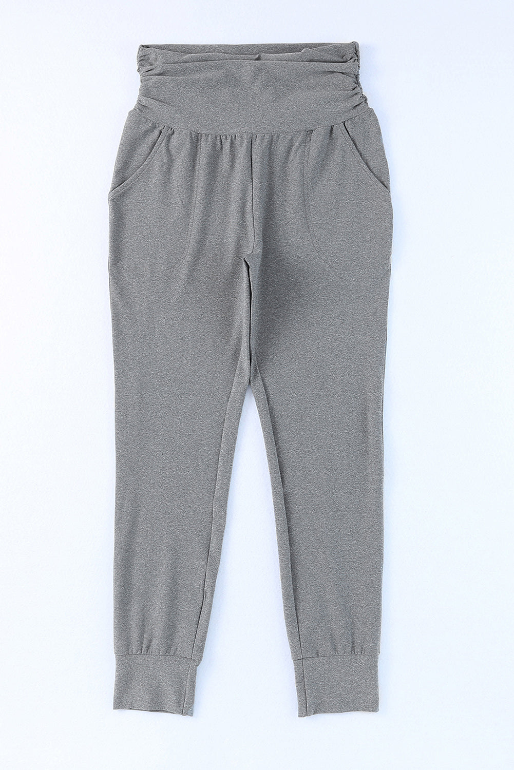 High-Rise Wide Waistband Joggers - Gray / S - Bottoms - Pants - 5 - 2024