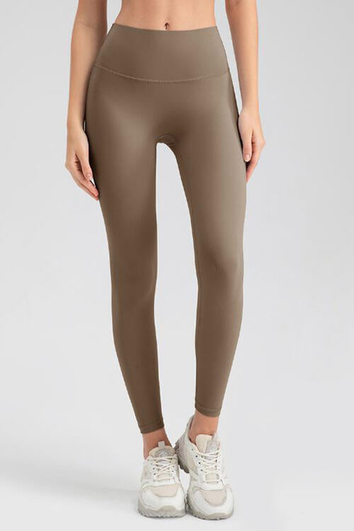 Wide Waistband Sport Leggings - Camel / S - Leggings - Activewear - 1 - 2024