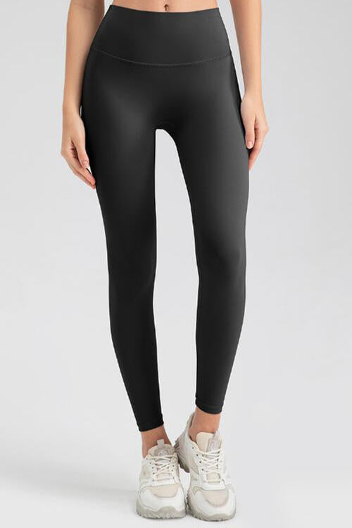 Wide Waistband Sport Leggings - Black / S - Leggings - Activewear - 10 - 2024