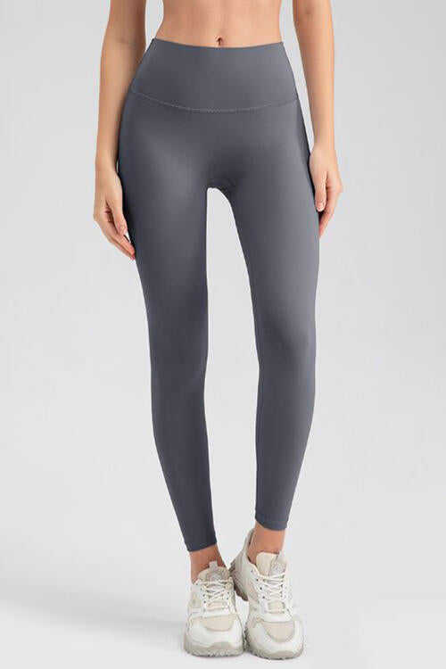 Wide Waistband Sport Leggings - Charcoal / S - Leggings - Activewear - 13 - 2024