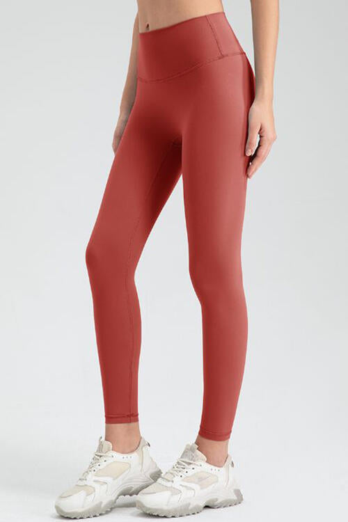 Wide Waistband Sport Leggings - Red Orange / S - Leggings - Activewear - 22 - 2024