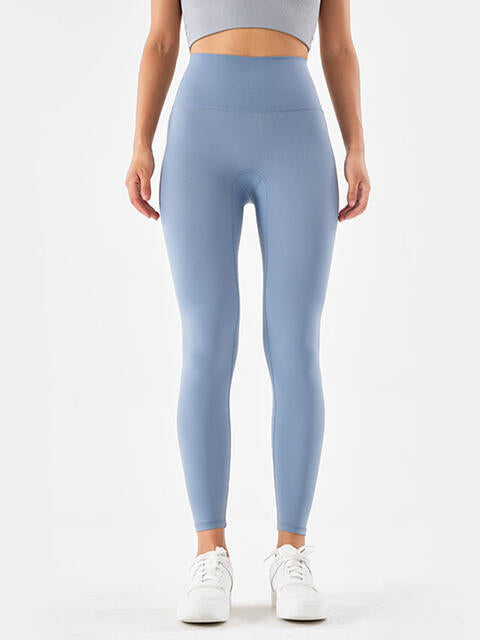 Wide Waistband Sports Leggings - Misty Blue / S - Leggings - Activewear - 7 - 2024