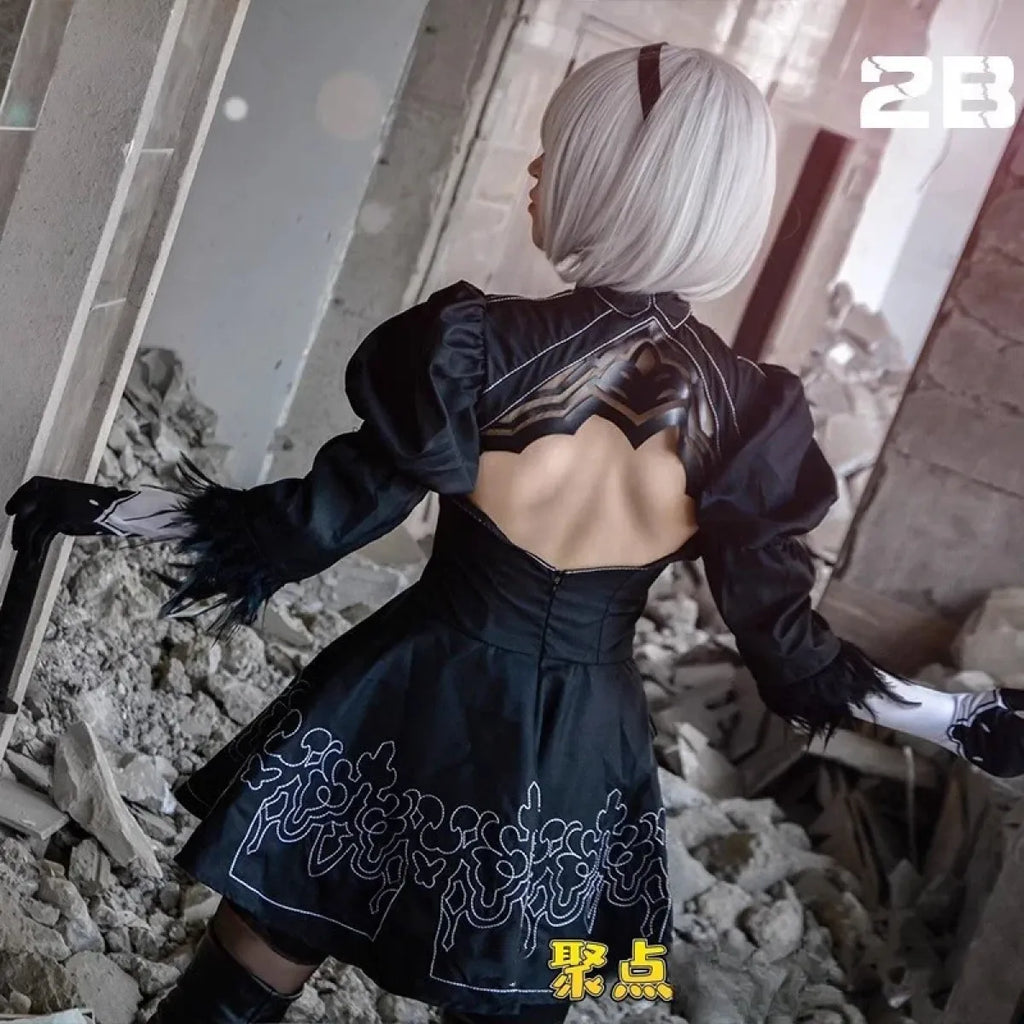 NieR: Automata 9S & 2B Cosplay Costume with Wig and Accessories - Anime - Cosplay - 11
