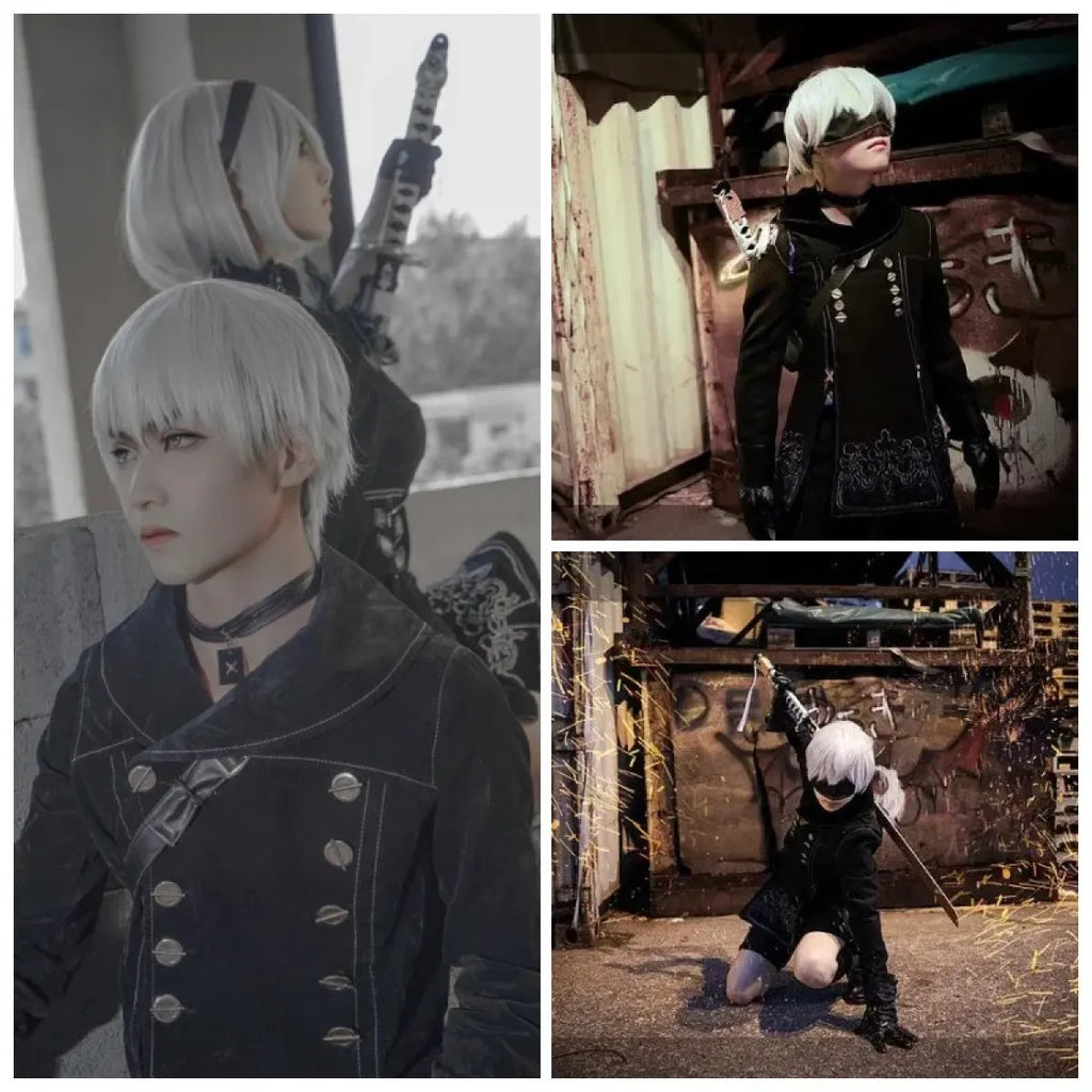 NieR: Automata 9S & 2B Cosplay Costume with Wig and Accessories - Anime - Cosplay - 4
