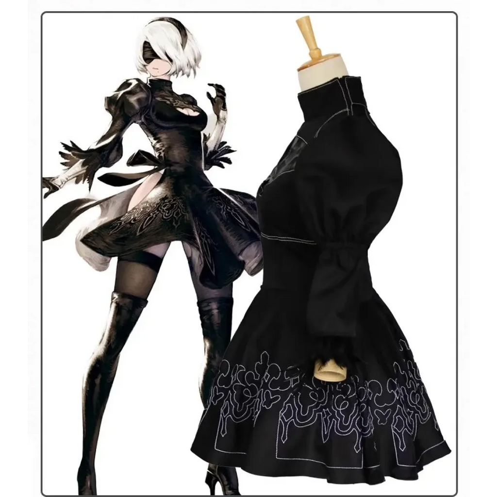 NieR: Automata 9S & 2B Cosplay Costume with Wig and Accessories - Anime - Cosplay - 12