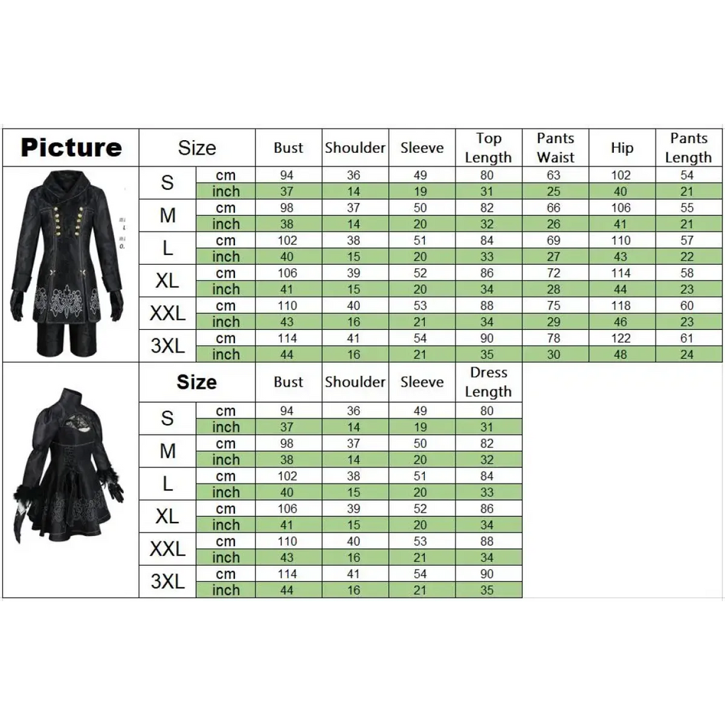 NieR: Automata 9S & 2B Cosplay Costume with Wig and Accessories - Anime - Cosplay - 5
