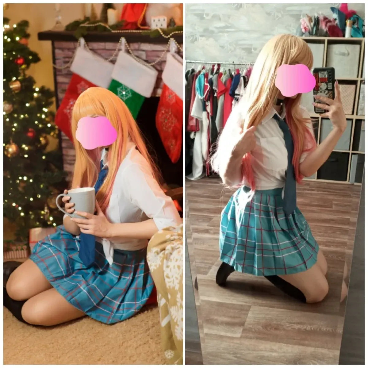 Marin-Inspired Blonde Pink Gradient Cosplay Wig - Anime - Hair Accessories - 3