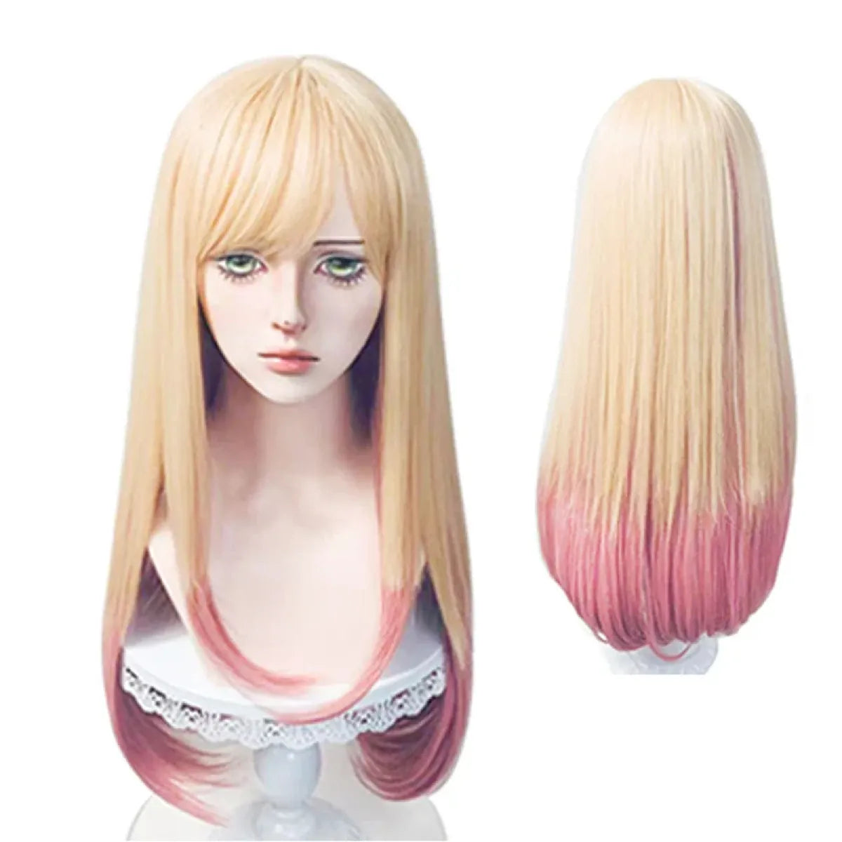 Marin-Inspired Blonde Pink Gradient Cosplay Wig - Anime - Hair Accessories - 5