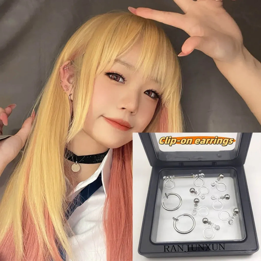 Marin-Inspired Blonde Pink Gradient Cosplay Wig - Anime - Hair Accessories - 6