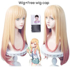 Marin-Inspired Blonde Pink Gradient Cosplay Wig - Anime - Hair Accessories - 8