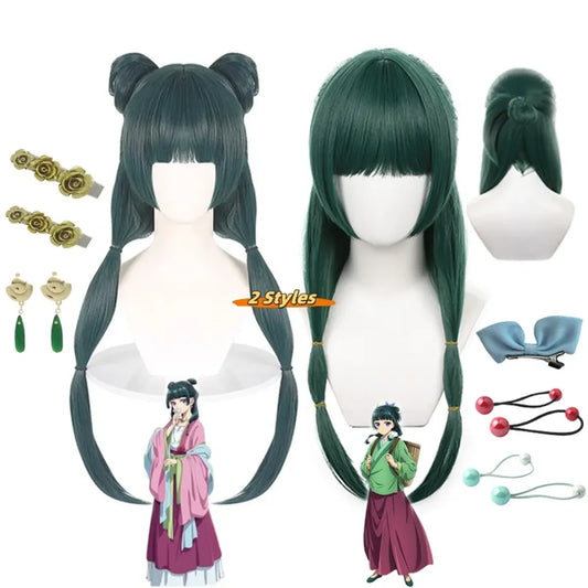 Maomao Green Twin Tail Cosplay Wig Set - Anime - Hair Accessories - 1