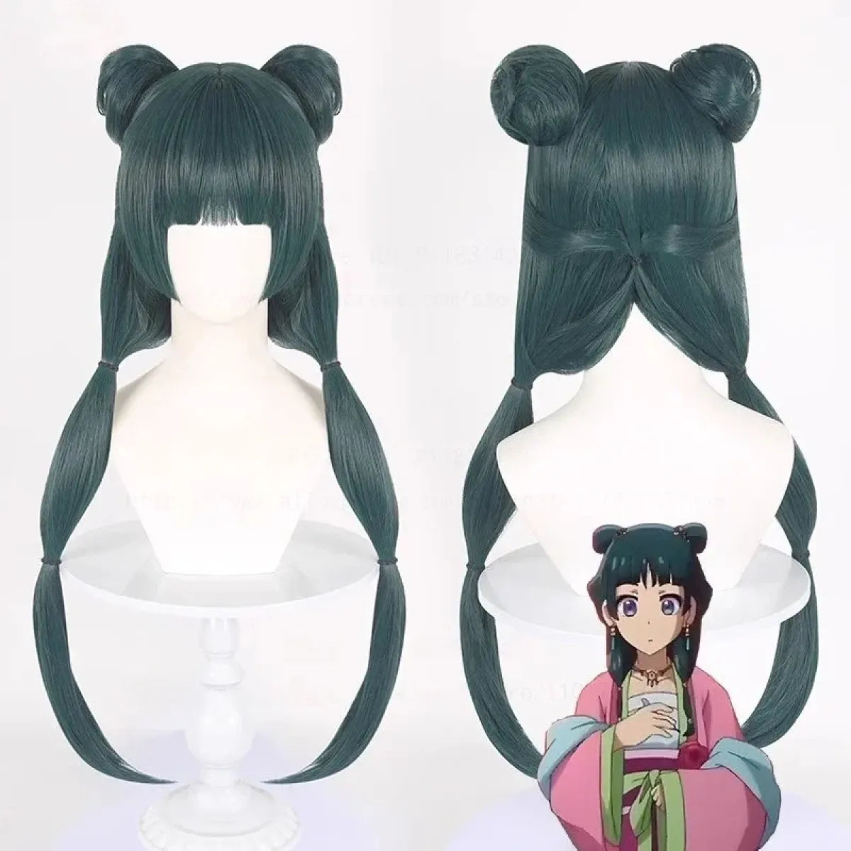 Maomao Green Twin Tail Cosplay Wig Set - Anime - Hair Accessories - 9