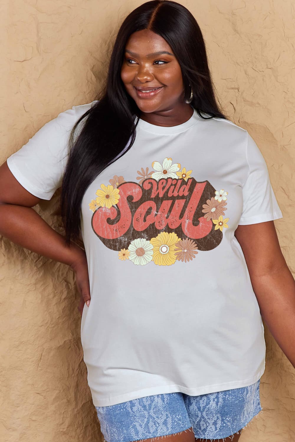 Full Size WILD SOUL Graphic Cotton T-Shirt - T-Shirts - Shirts & Tops - 11 - 2024