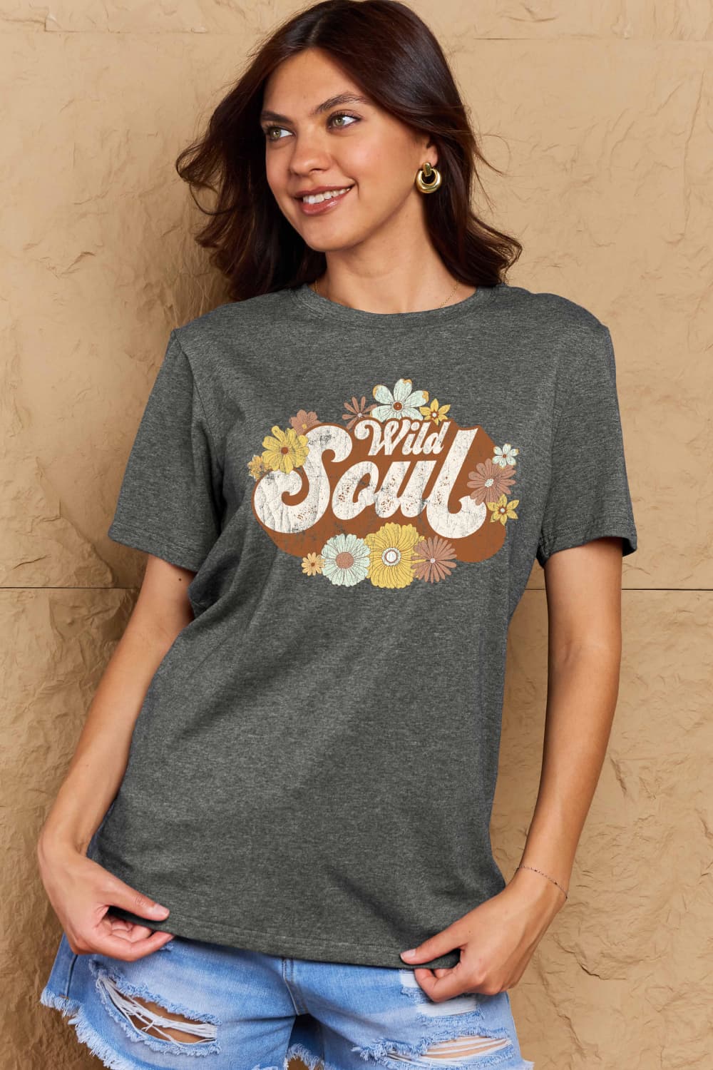 Full Size WILD SOUL Graphic Cotton T-Shirt - T-Shirts - Shirts & Tops - 20 - 2024