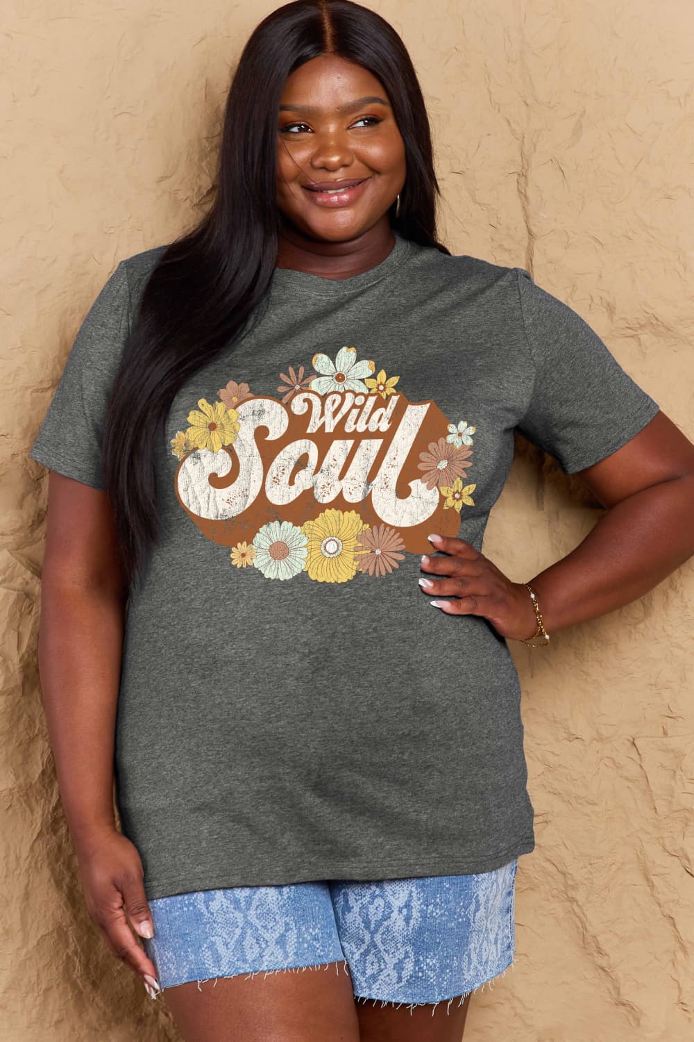 Full Size WILD SOUL Graphic Cotton T-Shirt - T-Shirts - Shirts & Tops - 22 - 2024